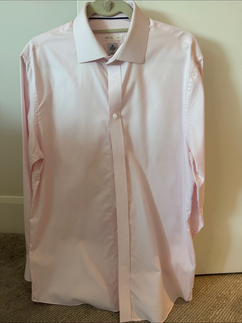 Rye 51 Slim Fit Light Pink Men's Dress Shirt -